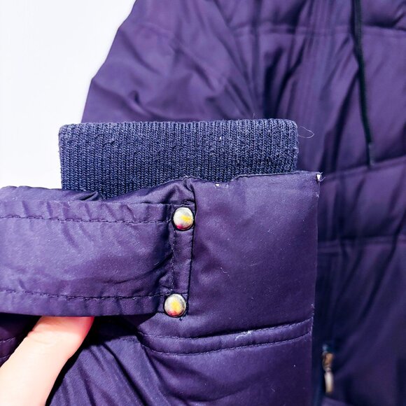 SNAP Plum Down Puffer Coat Faux Fur Hood Warm Winter Jacket | X-Large * - Picture 8 of 13